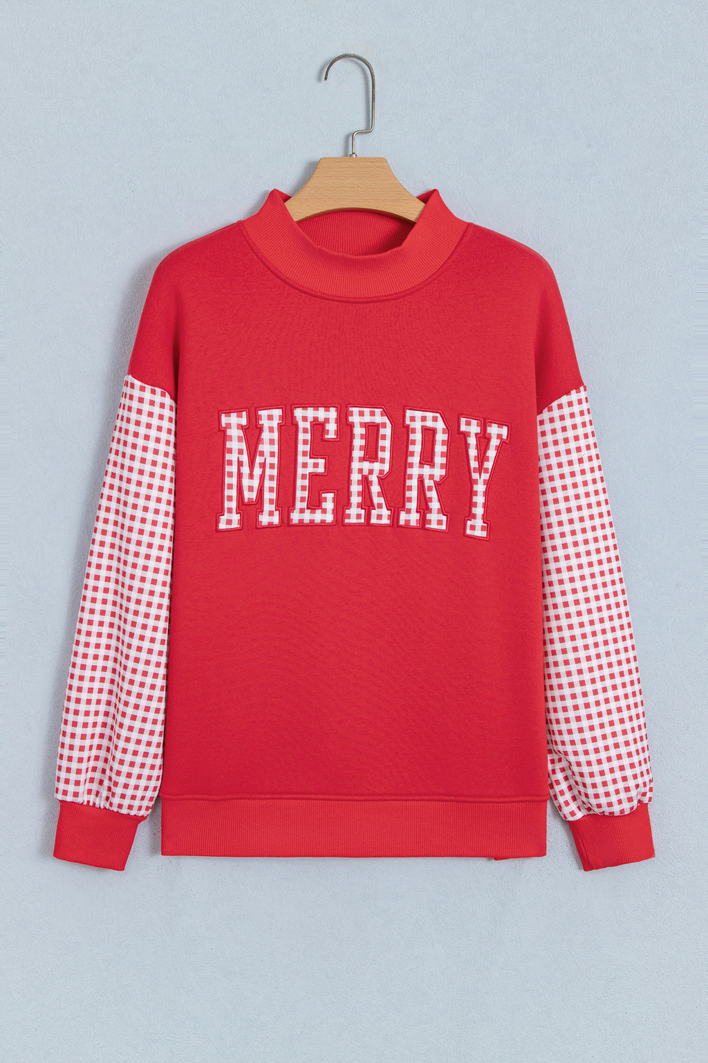 Evergreen Gingham Plaid Oversized Pullover Sweatshirt