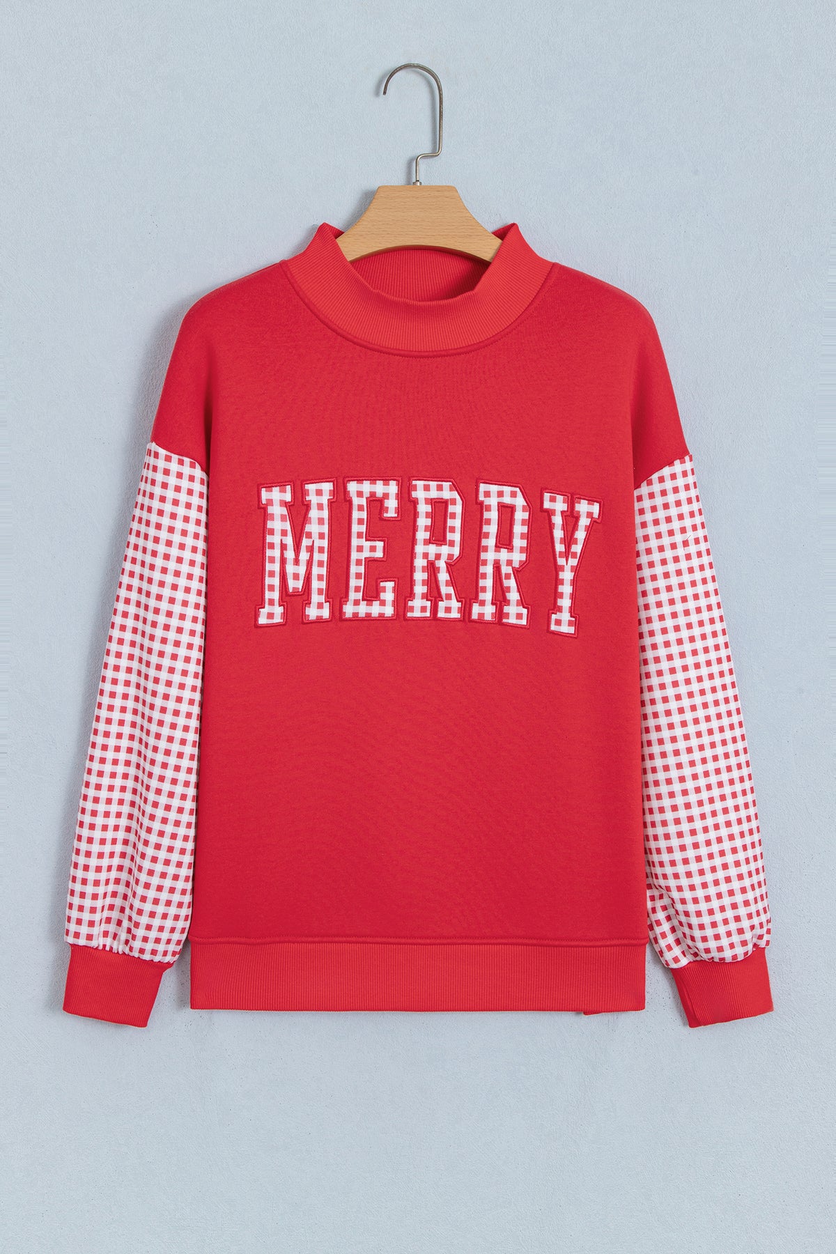 Evergreen Gingham Plaid Oversized Pullover Sweatshirt