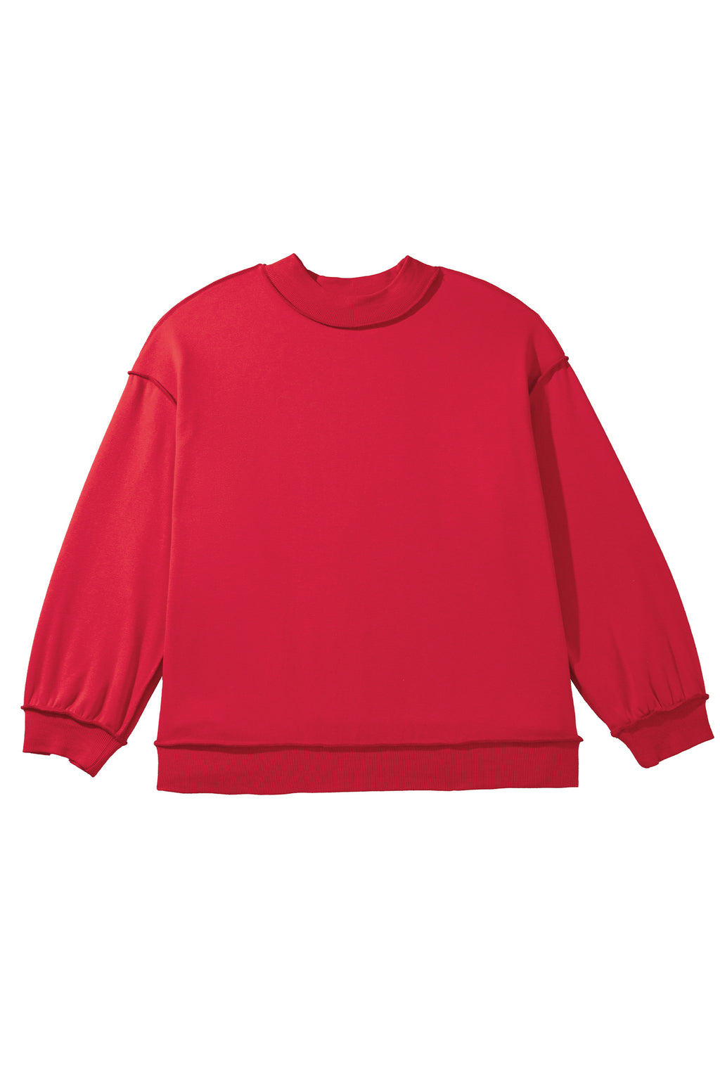 Light Grey Exposed Seam Detail Reversible Double Wear Plus Size Sweatshirt