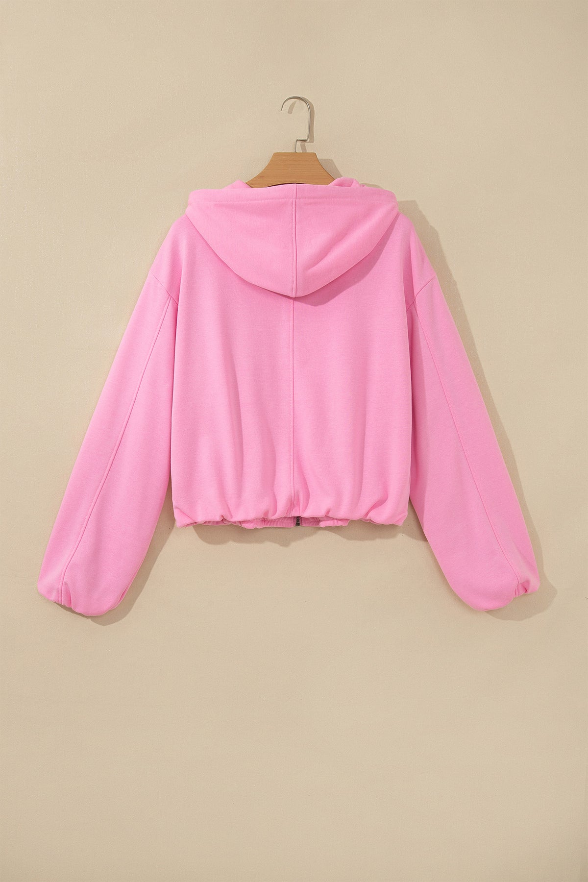 Sachet Pink Zip-up One Piece Long Sleeve Hoodie