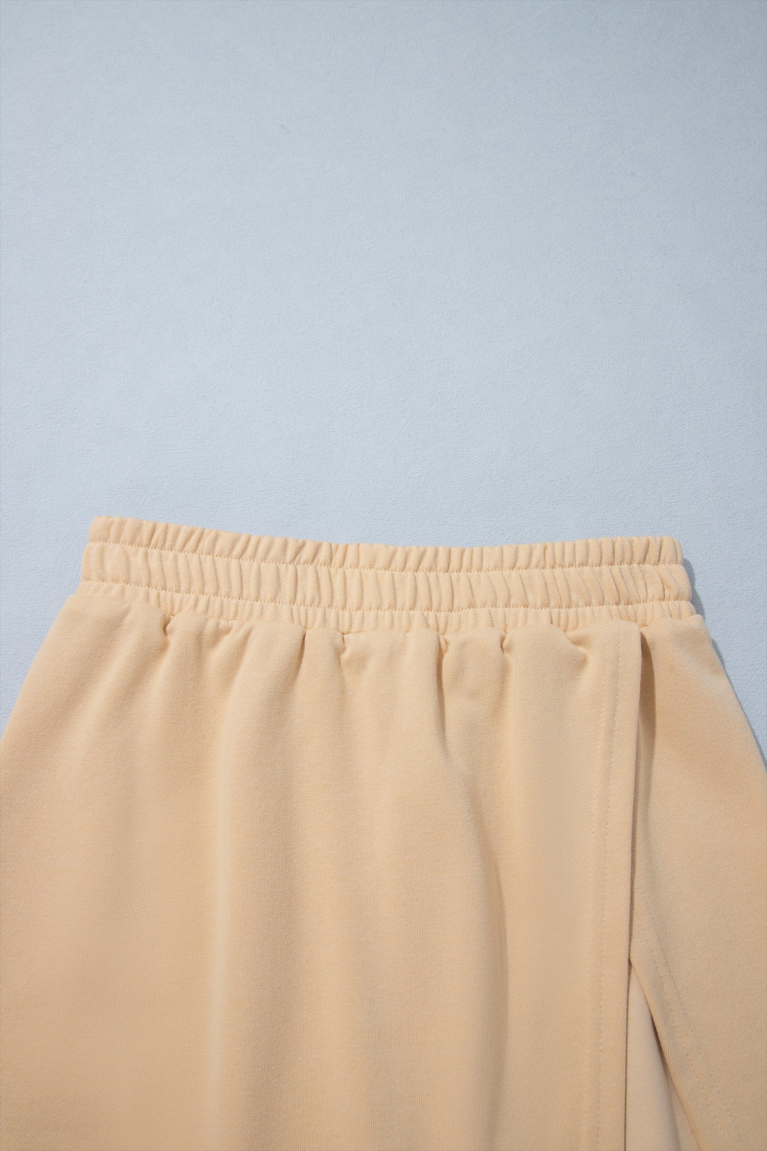 Parchment Solid Color Long Sleeve Top Split Skort 2pcs Outfit