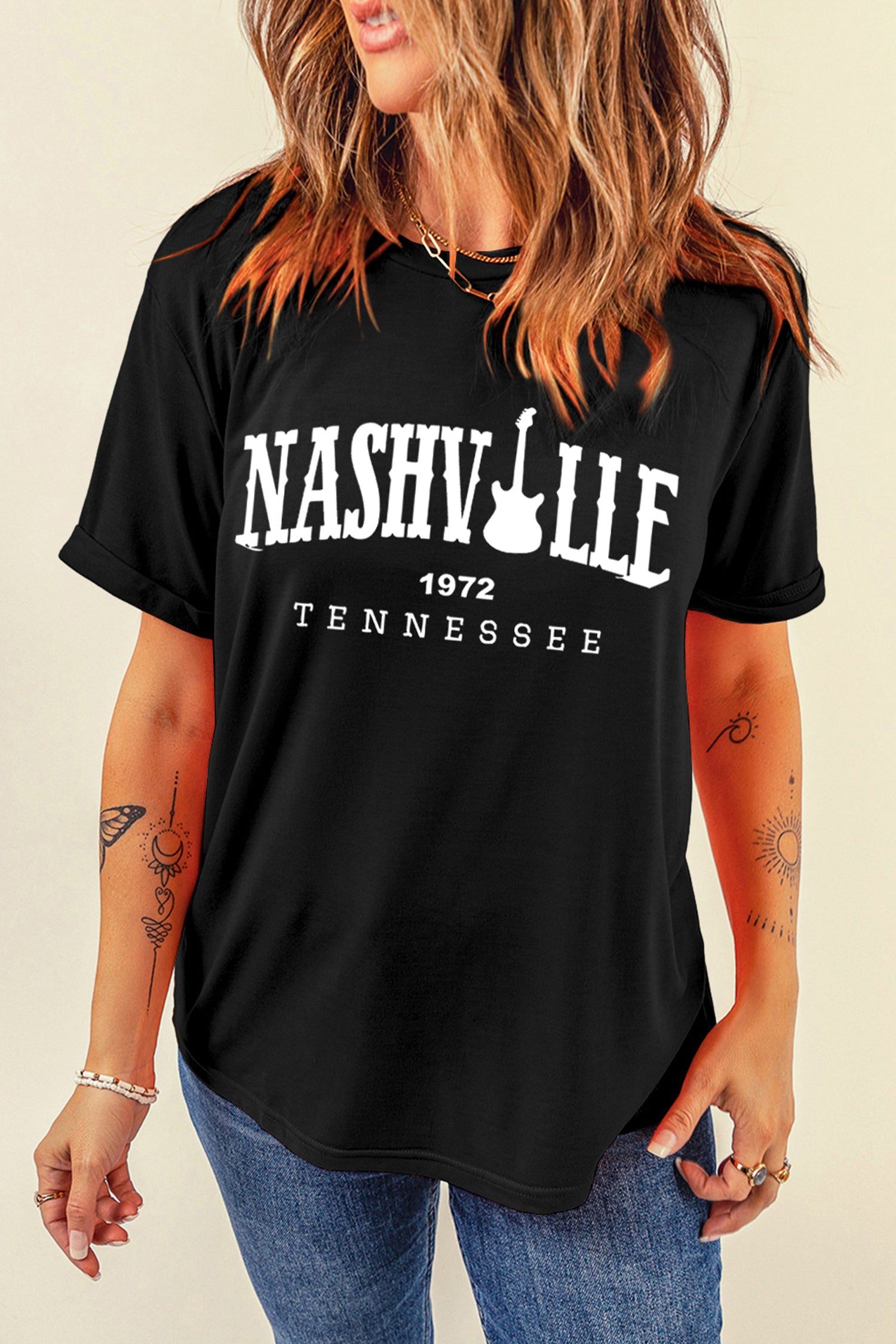 Black NASHVILLE TENNESSEE Country Music T Shirt