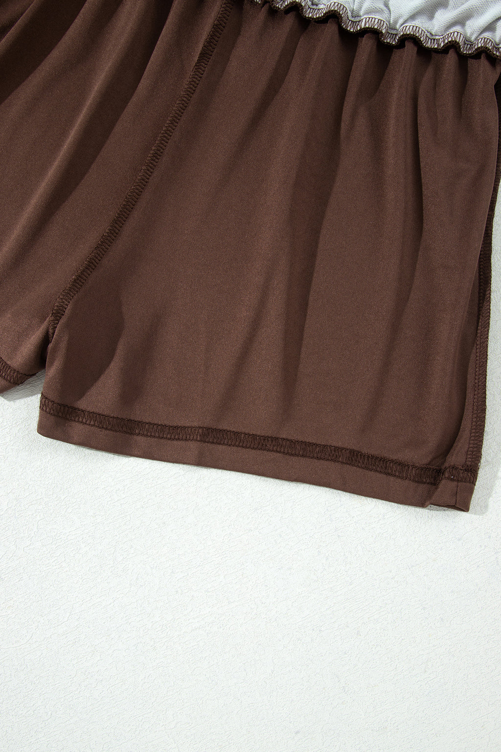Brown Polka Dot Long Sleeve Pullover Embroidered Bow Detail 2pcs Skort Set