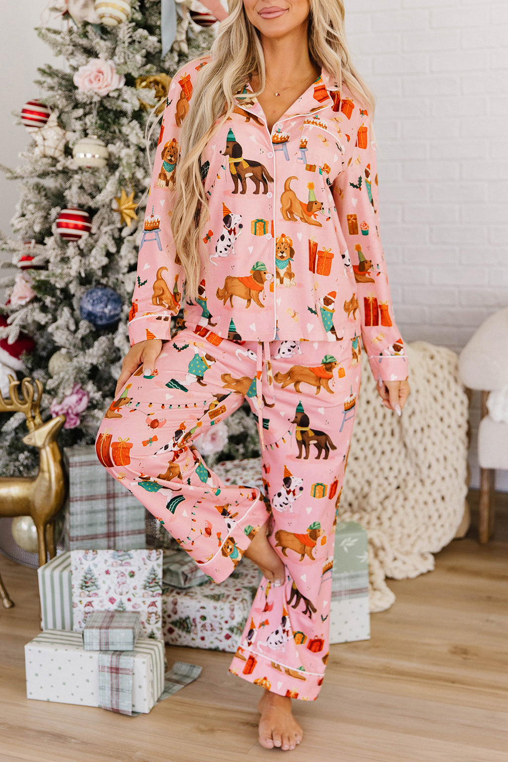 Pink Abstract Dog Lounge Set