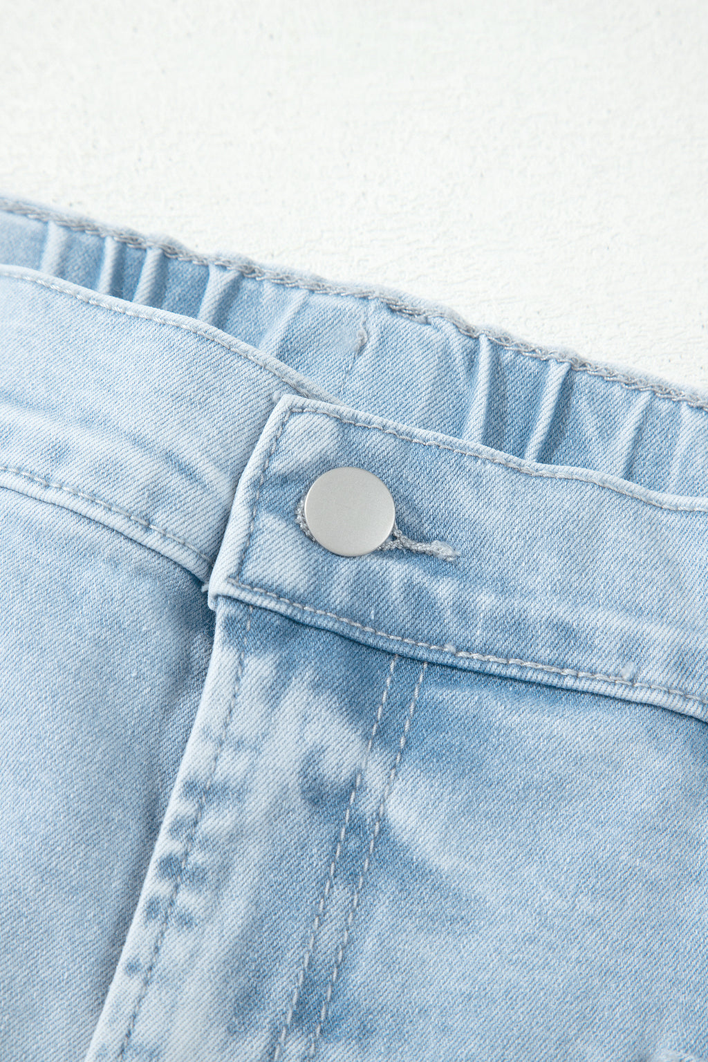 Beau Blue Plus Size Seam Detail Patch Pocket Raw Cut Shift Jeans