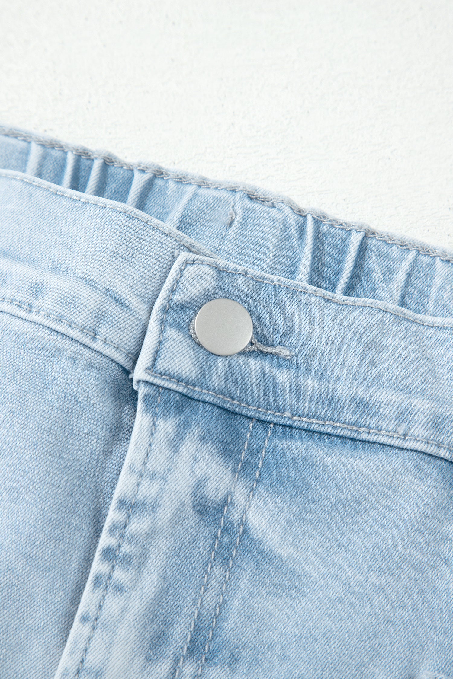 Beau Blue Plus Size Seam Detail Patch Pocket Raw Cut Shift Jeans