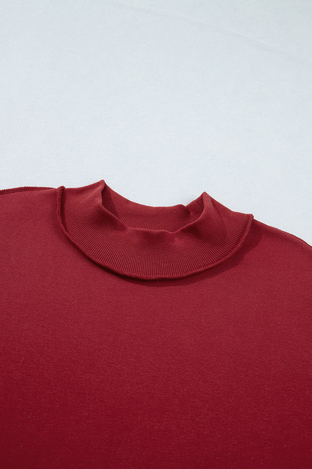 Carrot Oversize Drop Shoulder Reversible Mock Neck Sweatshirt