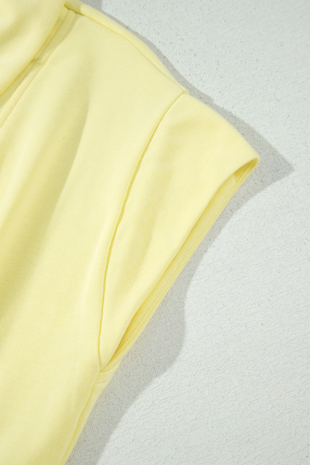 Yellow Cream Half Zip Polo Tee Elastic Waist Romper