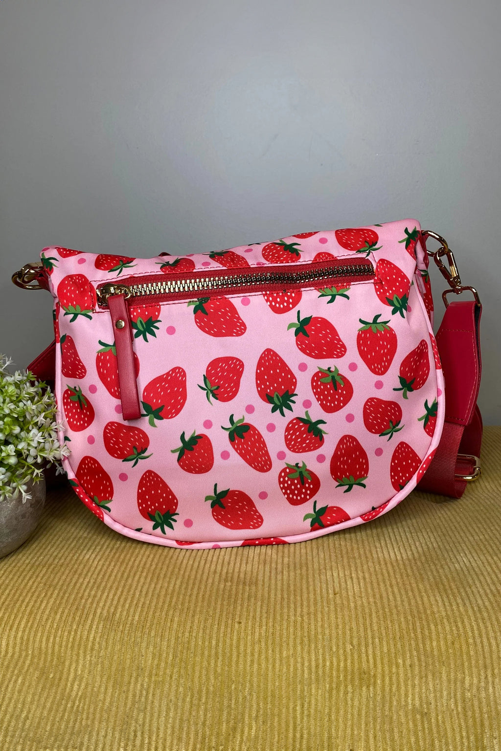 Color black Pretty Checkerboard Canvas Double Zip Crossbody Bag