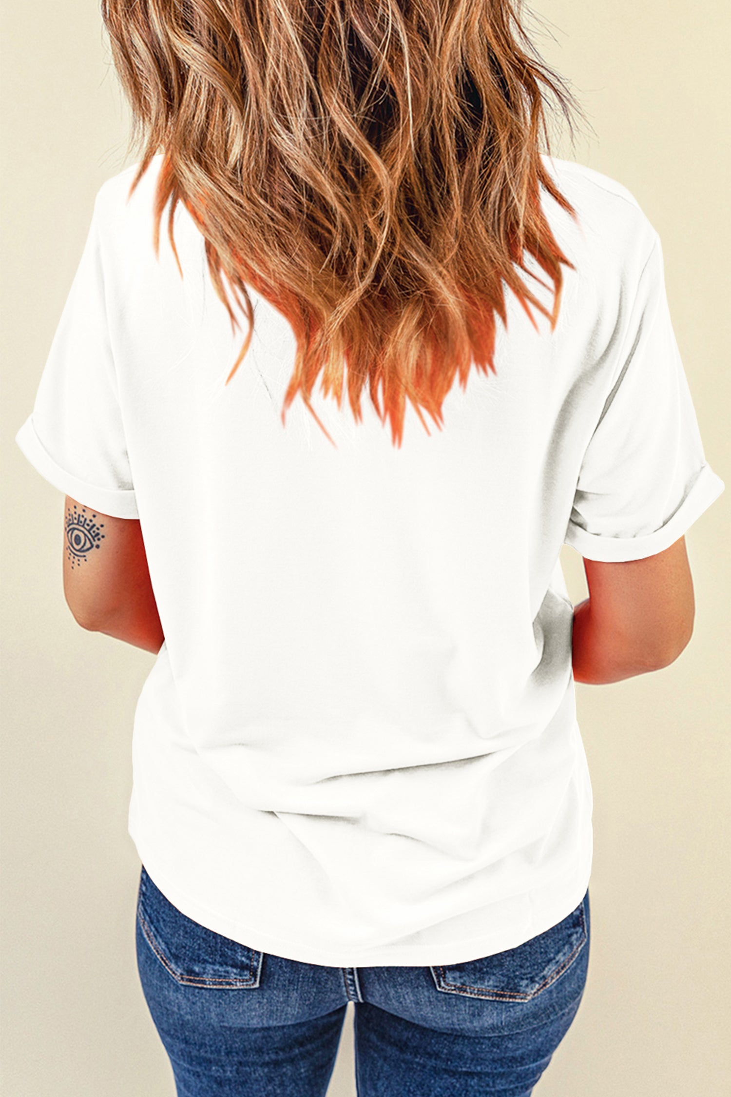 White Kentucky Bow Printed Casual T Shirt