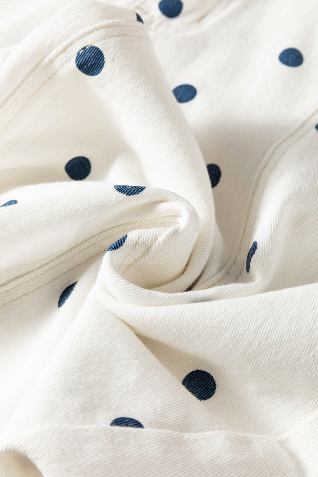 Pink Polka Dot Print Seam Detail Barrel Jeans
