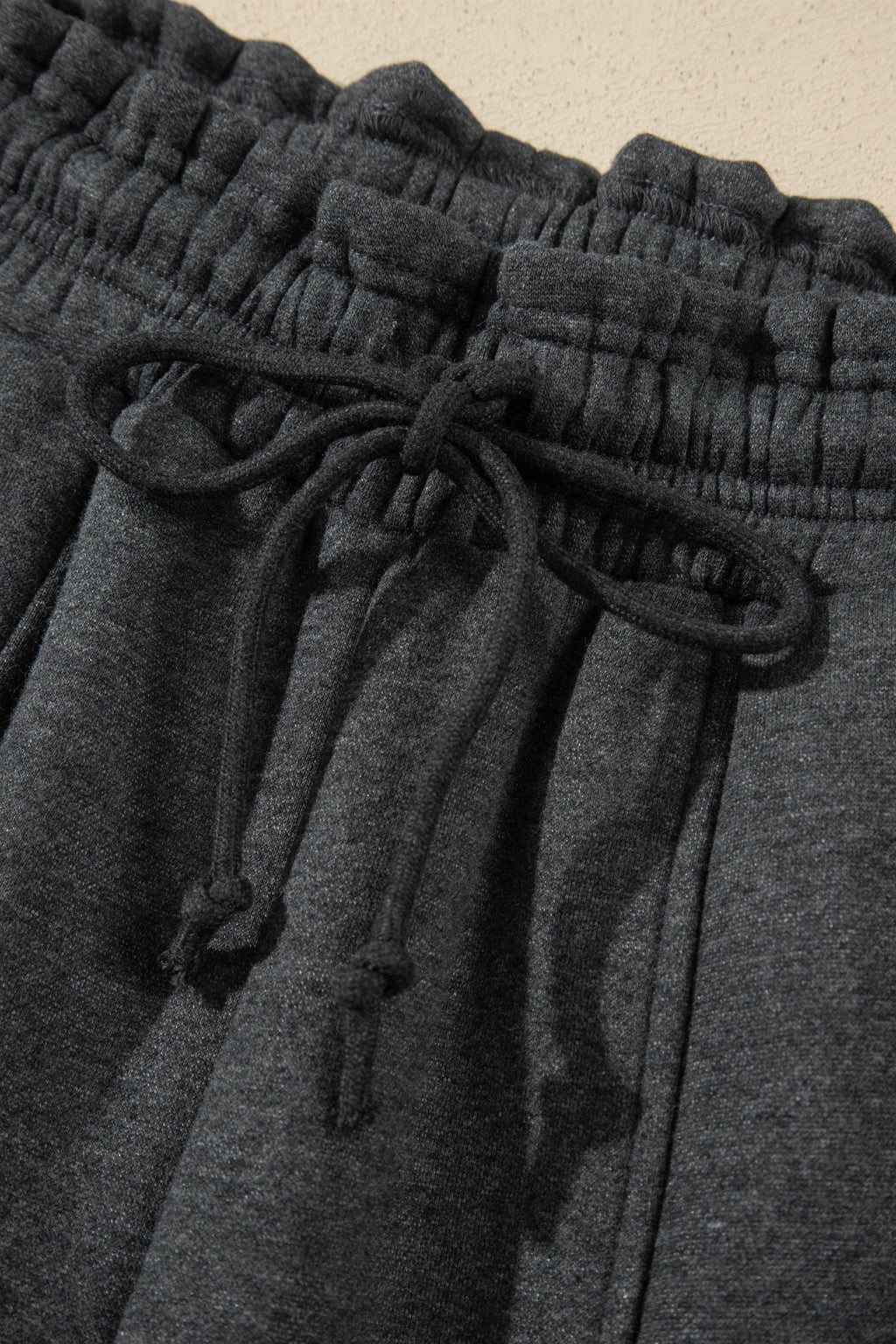 Carbon Grey Solid Colorblock Jogger Pants Set