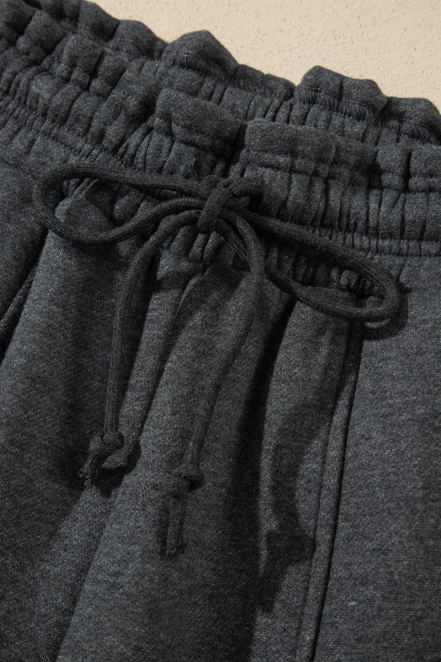 Carbon Grey Solid Colorblock Jogger Pants Set
