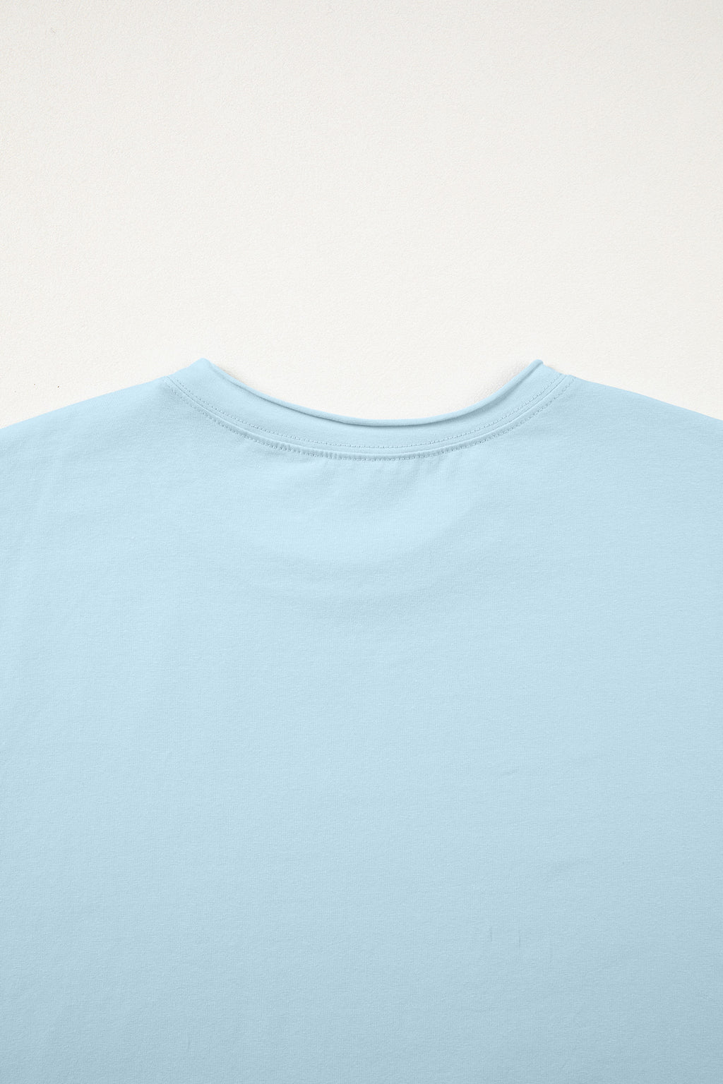 Myosotis Solid Color Round Neck Casual T Shirt