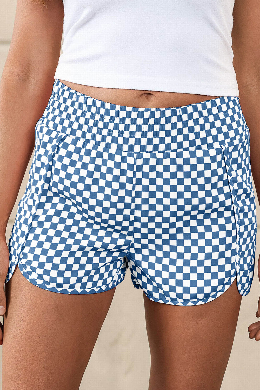 White Leopard High Waisted Athletic Shorts