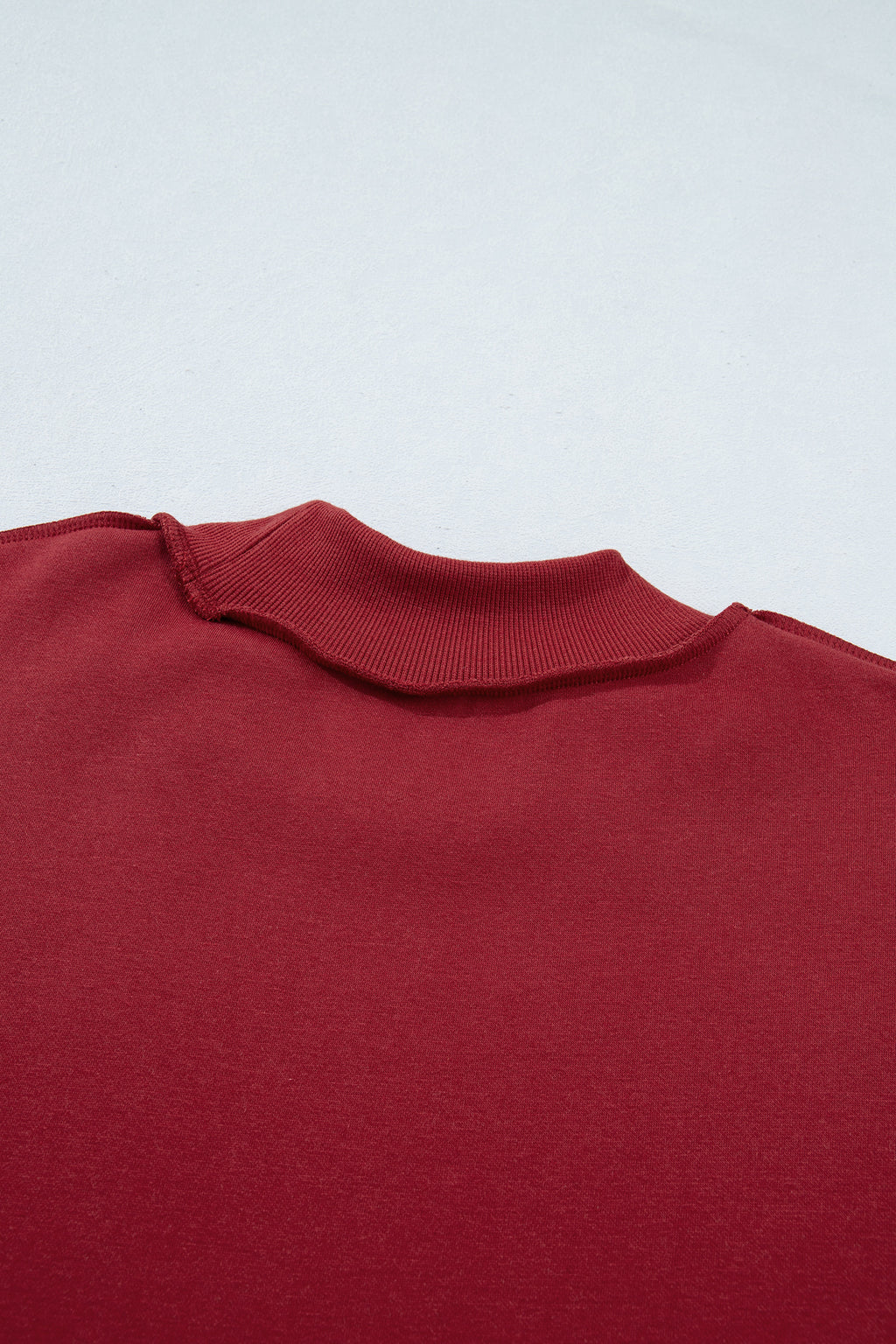 Carrot Oversize Drop Shoulder Reversible Mock Neck Sweatshirt