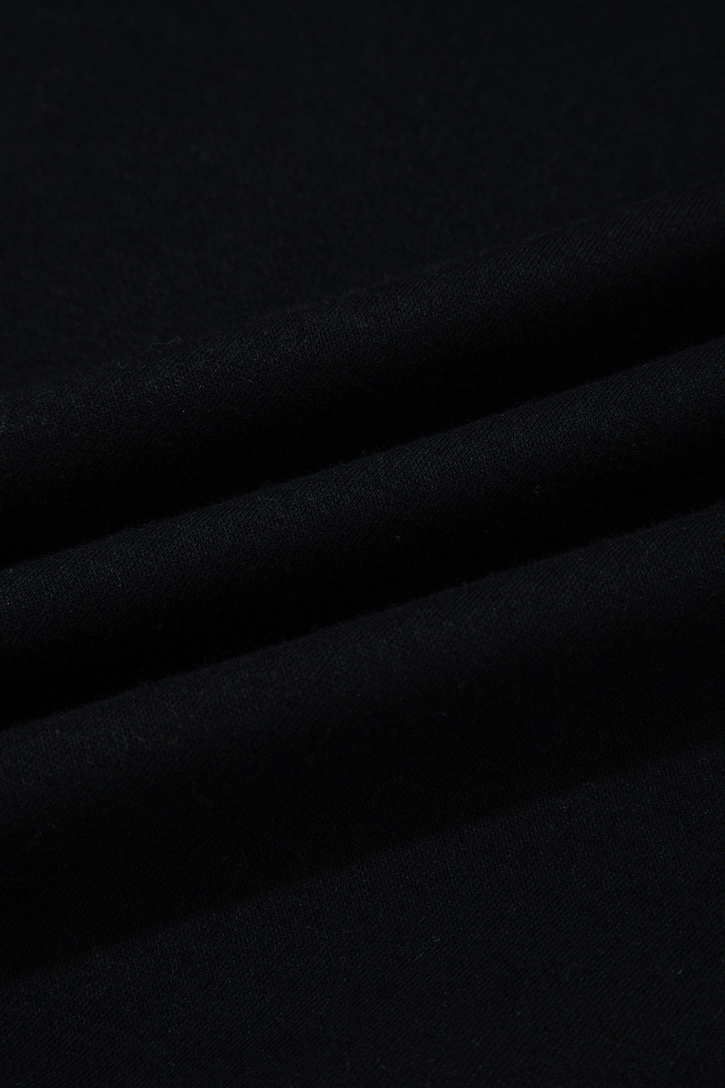 Black Oversize Drop Shoulder Reversible Mock Neck Sweatshirt