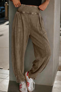 Elmwood Mineral Wash Jogger Style High Waist Casual Pants