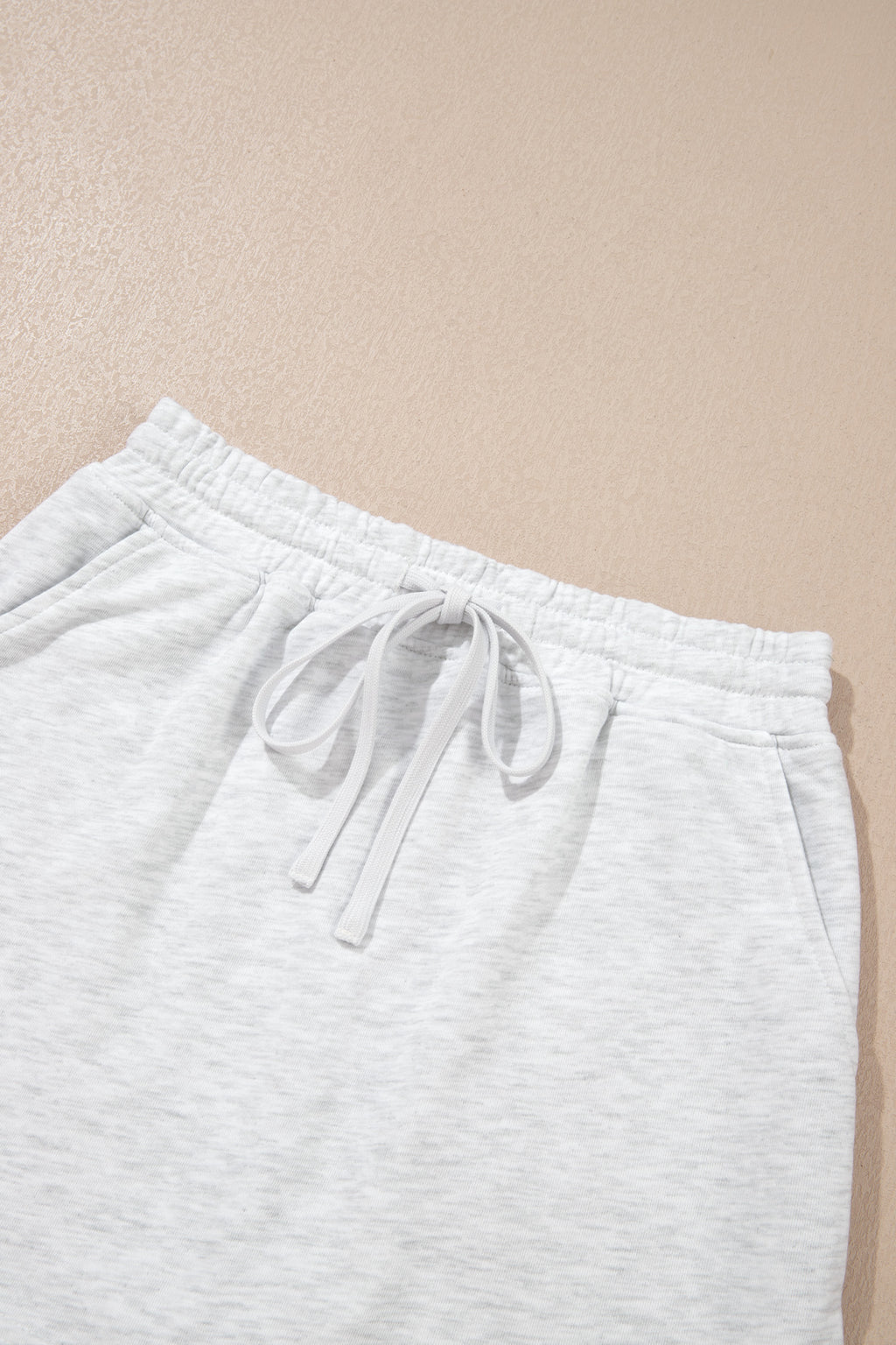 Light Grey Long Sleeve Zip-Up Top Elastic Waist Skort Set