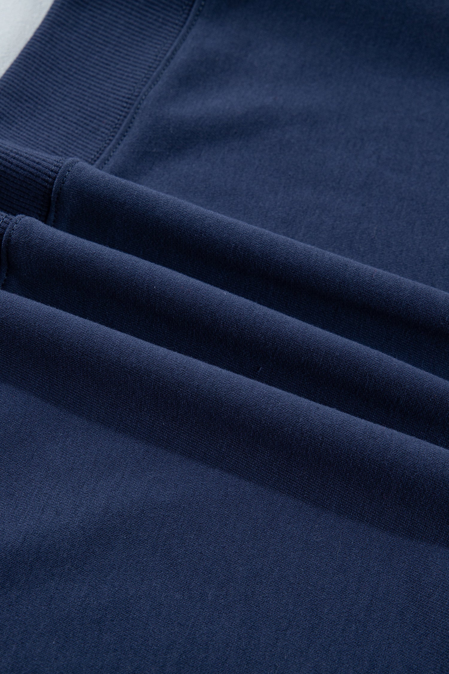 Sail Blue Patchwork Round Neck Long Sleeve Sweatshirt