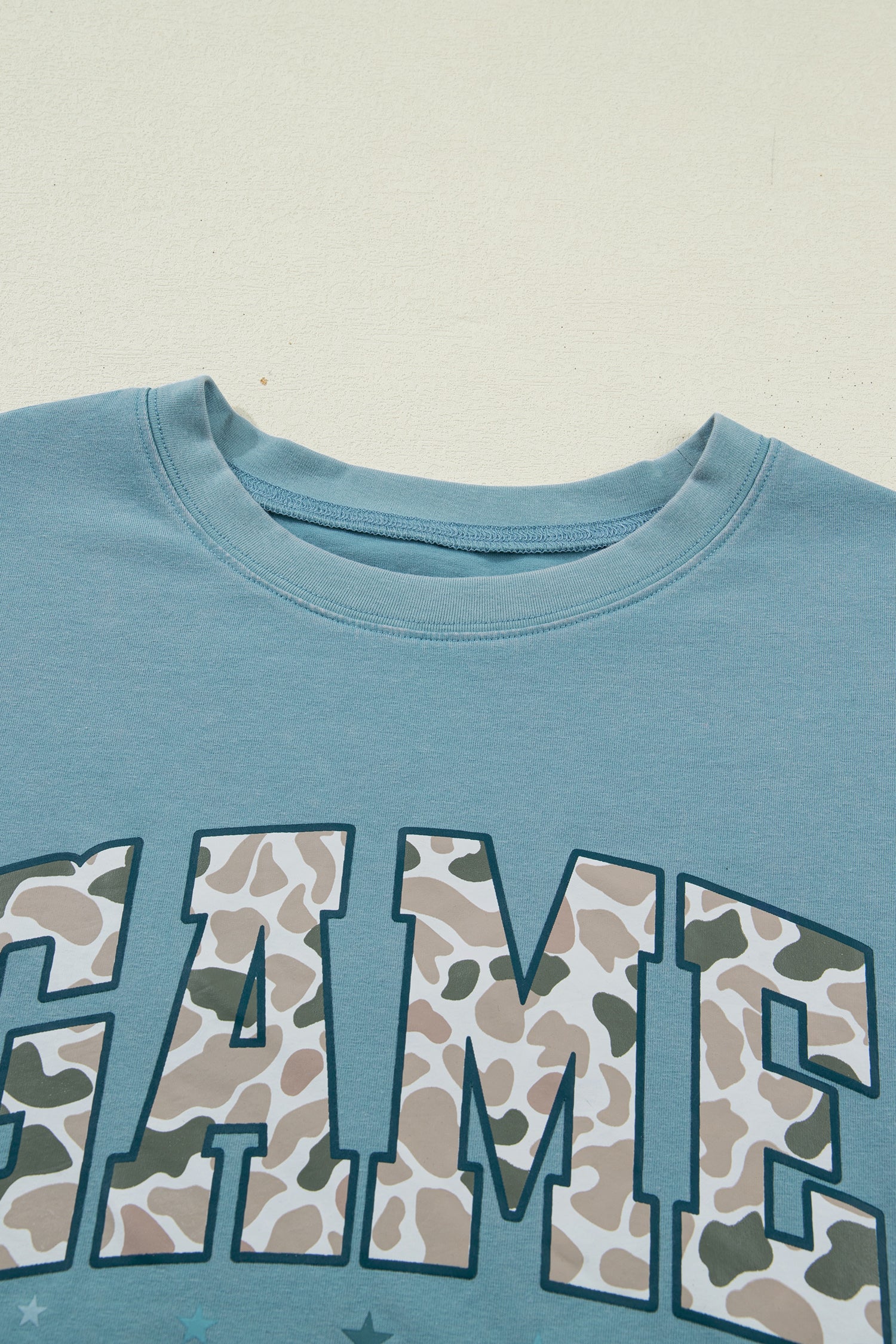 Stone Blue Camo GAME DAY Graphic T Shirt