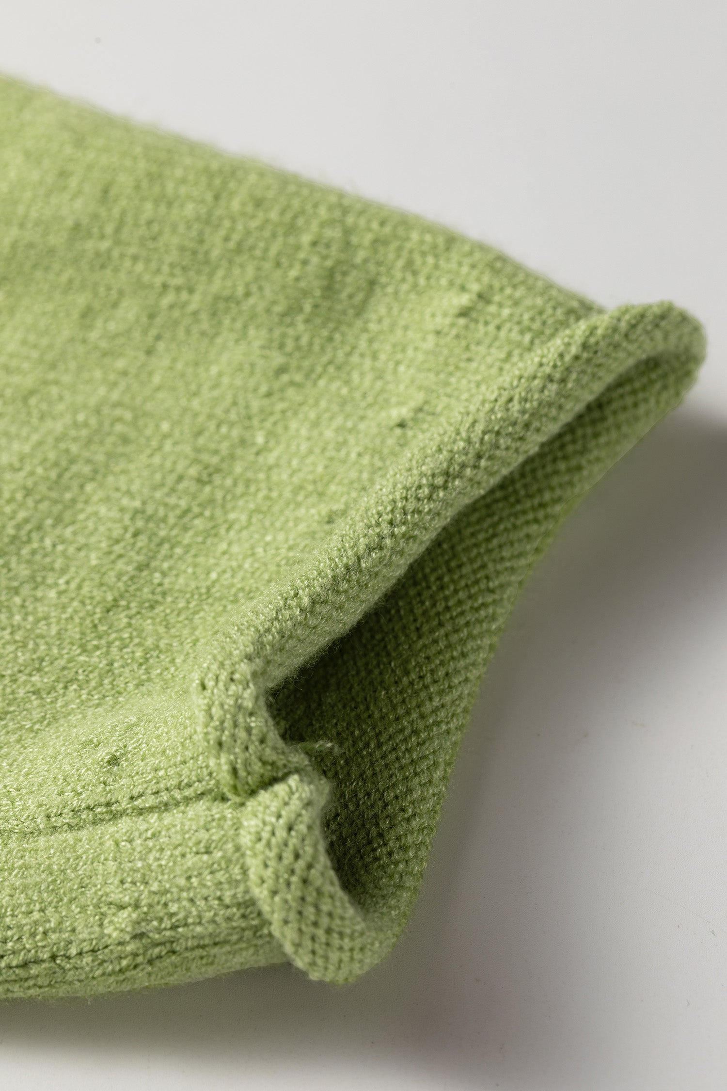 Meadow Mist Green Unique Fish Knit Oversized Round Neck Sweater