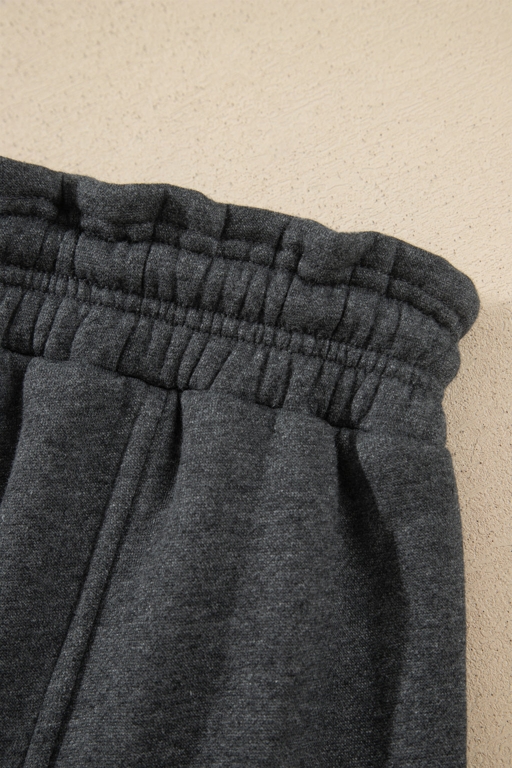 Carbon Grey Solid Colorblock Jogger Pants Set
