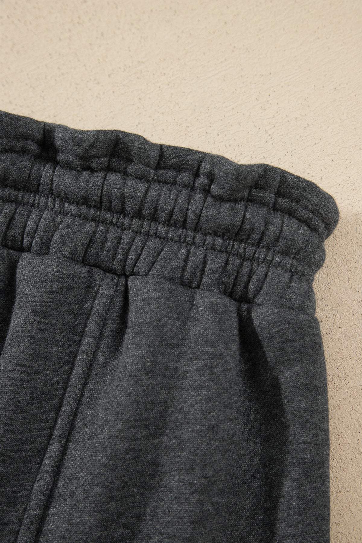 Carbon Grey Solid Colorblock Jogger Pants Set
