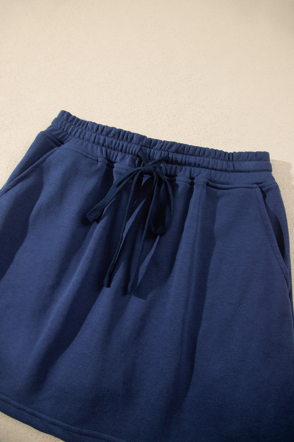 Light Grey Long Sleeve Zip-Up Top Elastic Waist Skort Set
