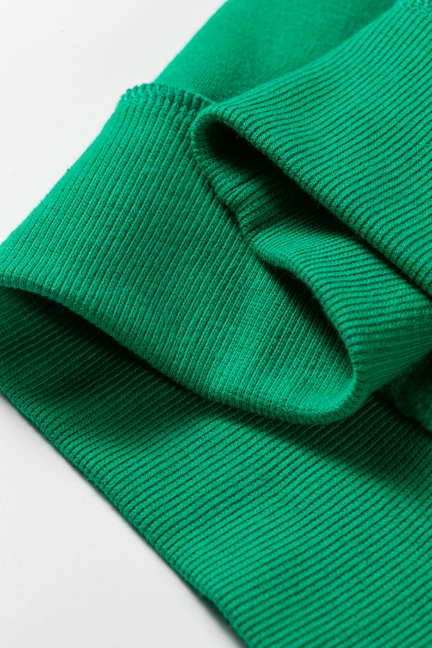 Bright Green Oversize Drop Shoulder Reversible Mock Neck Sweatshirt