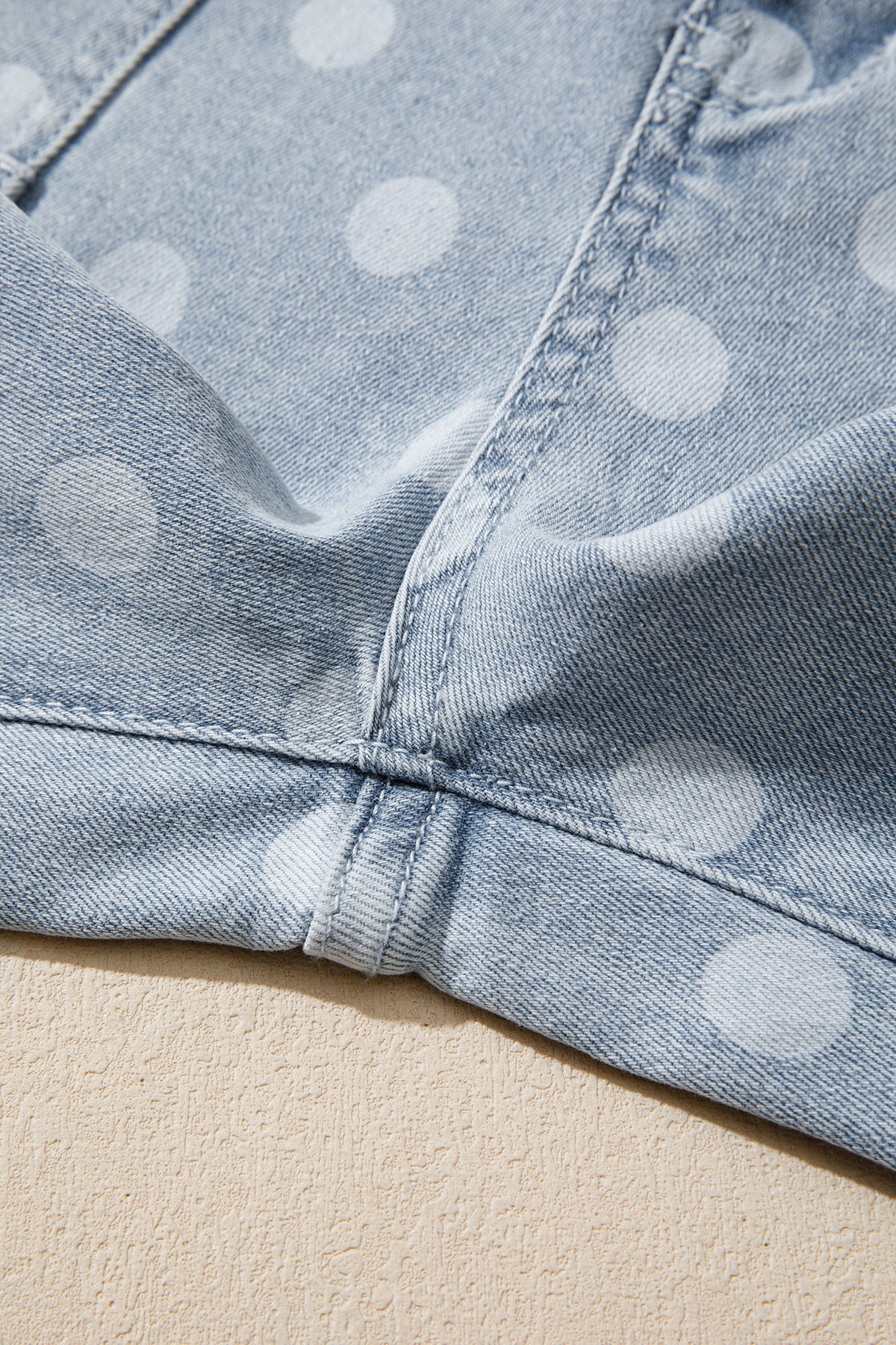 Pink Polka Dot Casual Slim Fit Jeans