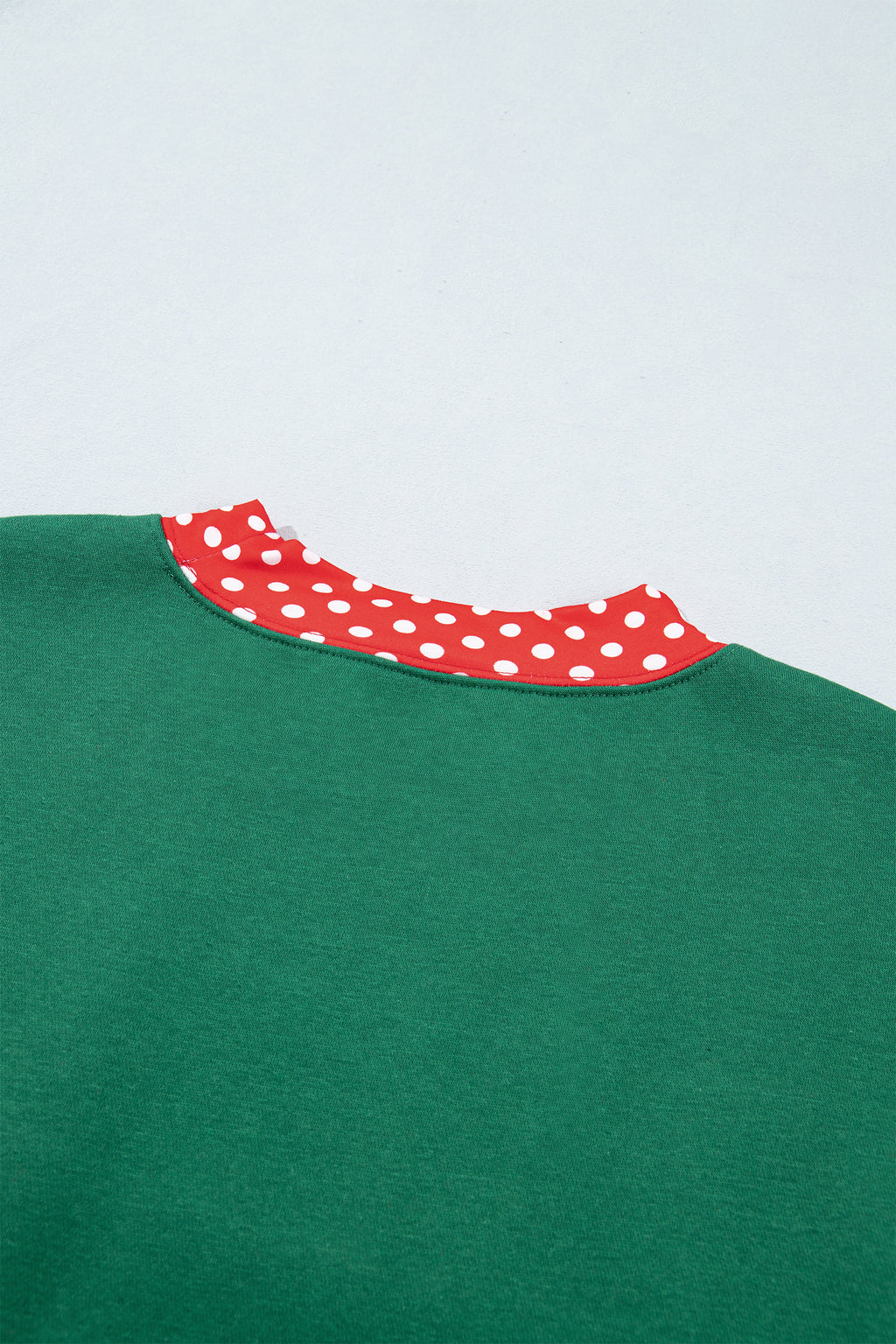 Racing Red Polka Dot Trim Baggy Pullover 2pcs Short Set