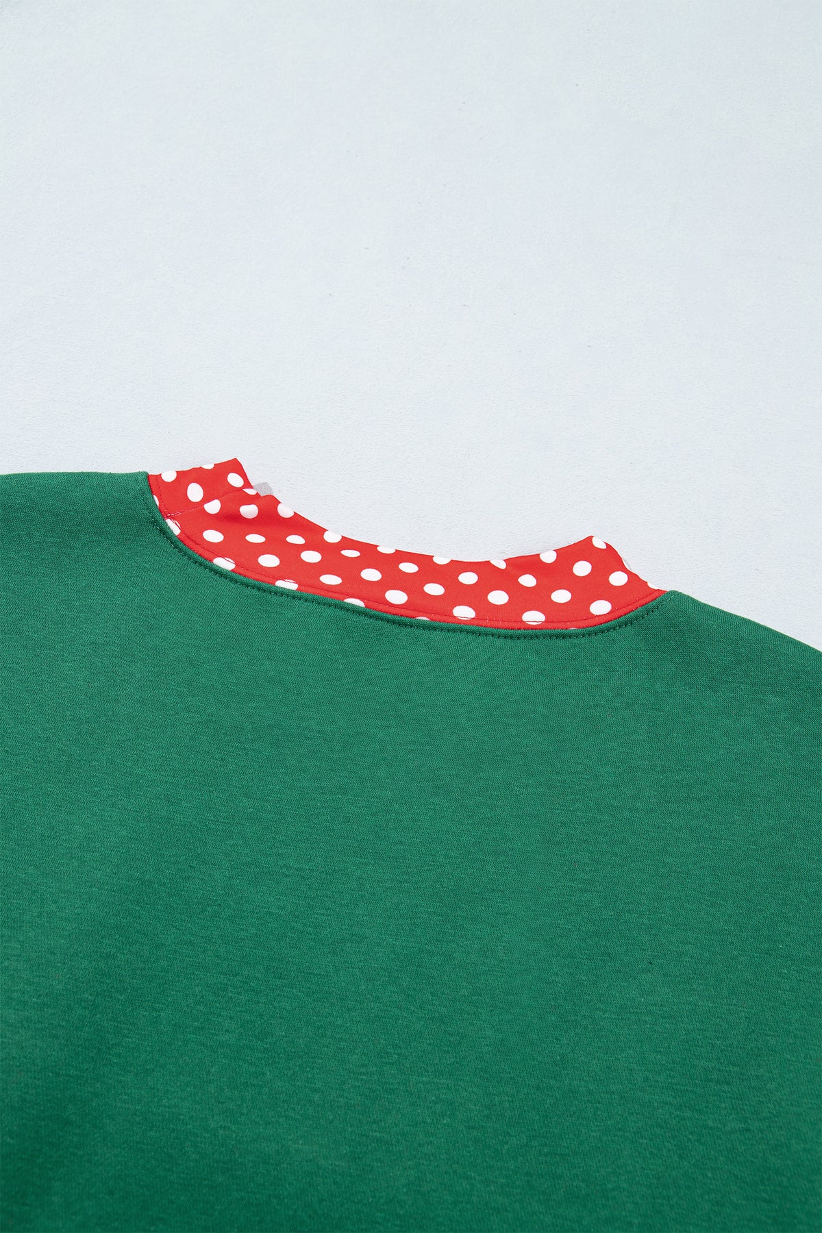 Racing Red Polka Dot Trim Baggy Pullover 2pcs Short Set