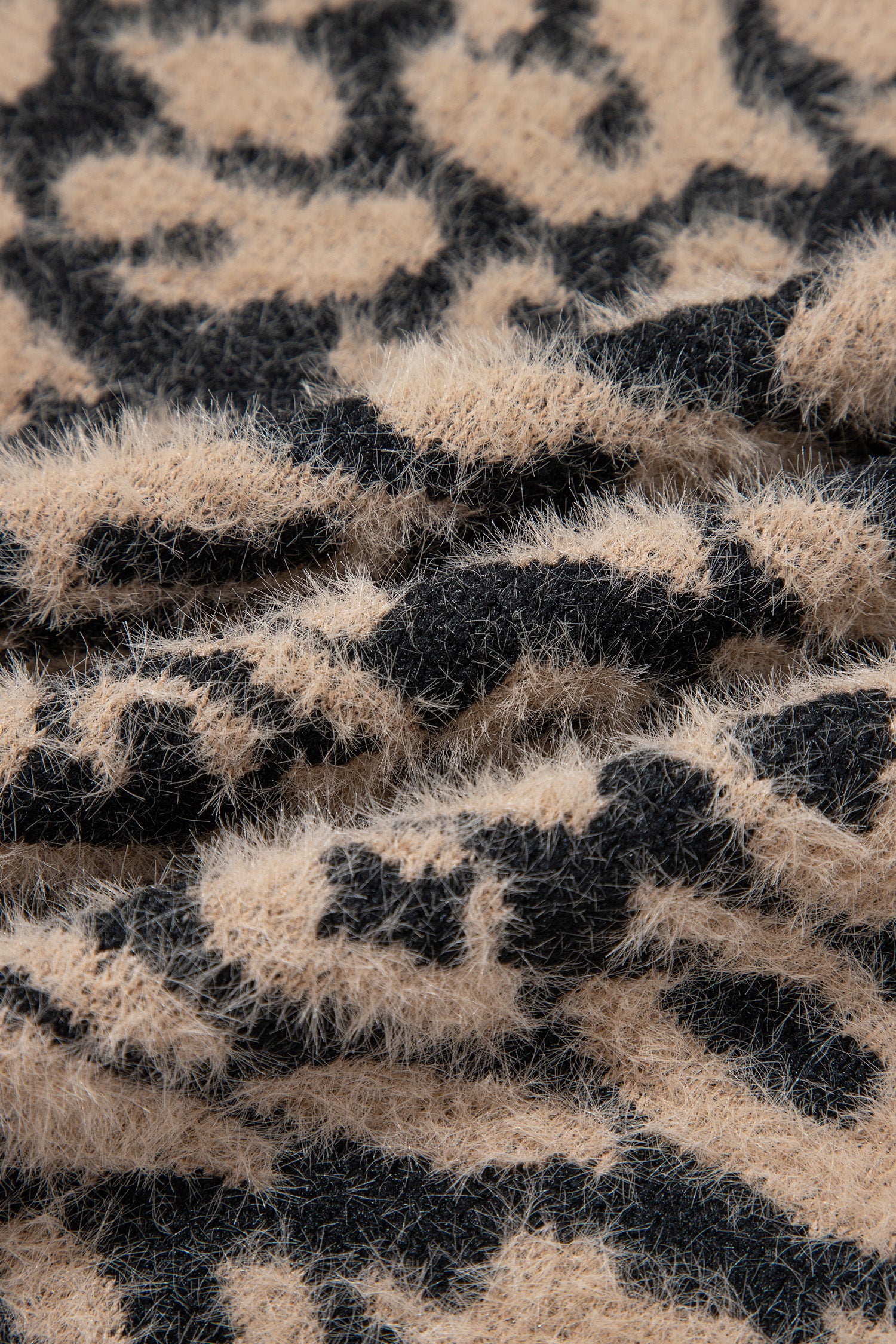Pink Leopard Print Knit Sleeveless Regular Wash Sweater Vest