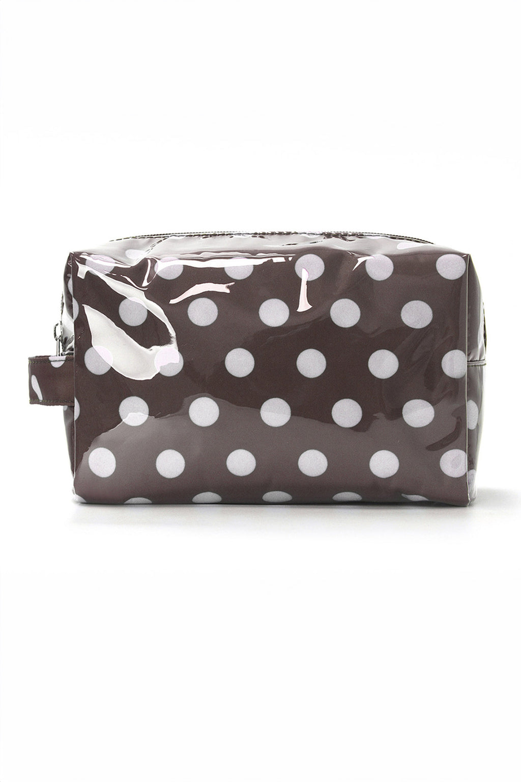 Light Pink Durable PVC Polka Dot Makeup Bag