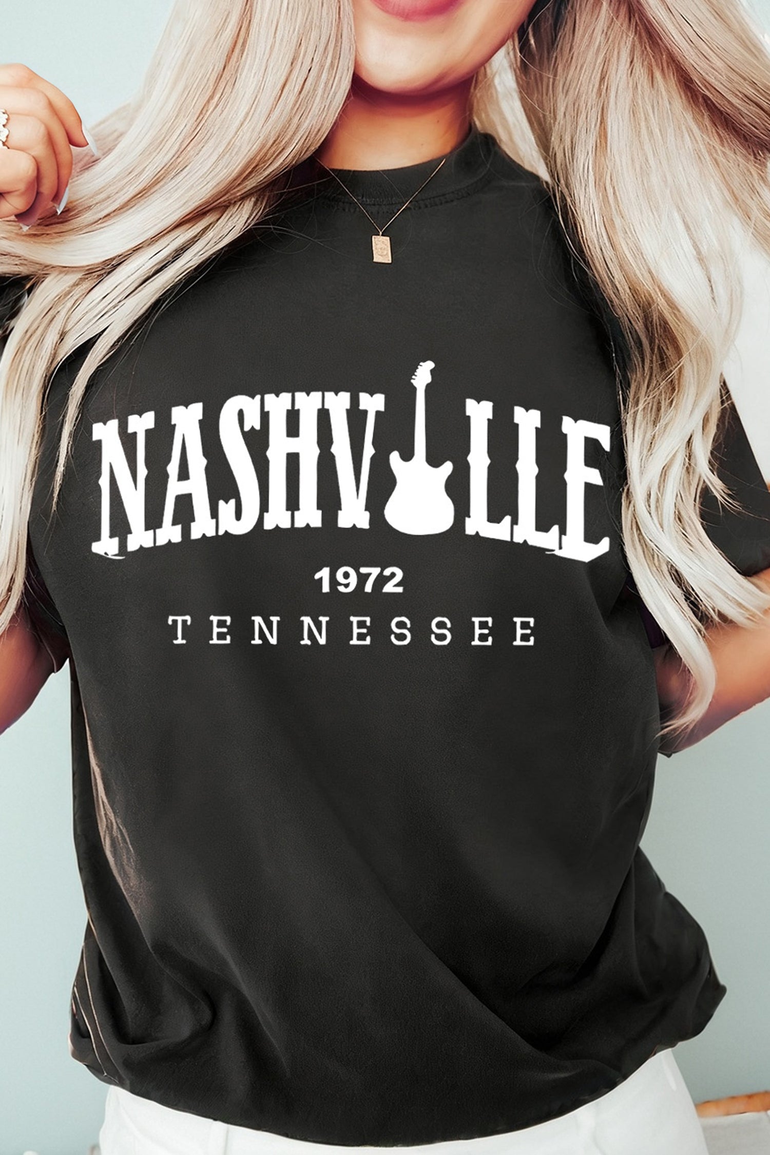 Black NASHVILLE TENNESSEE Country Music T Shirt