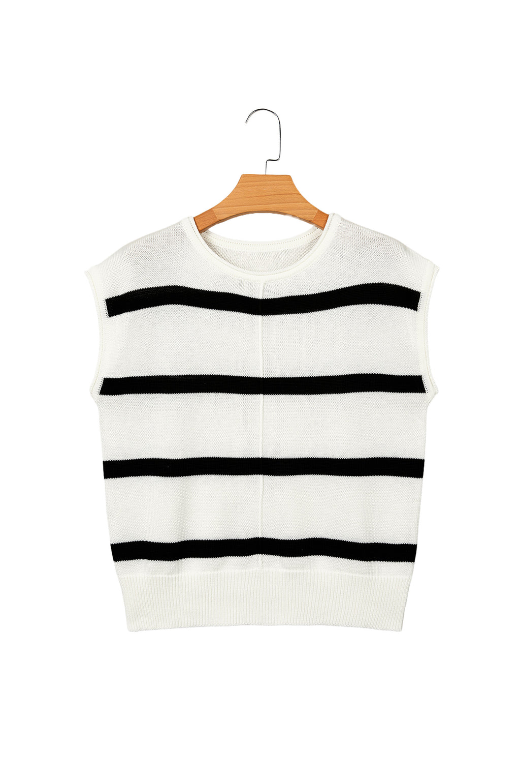 Rose Stripe Knit Western Short Sleeve Sweater