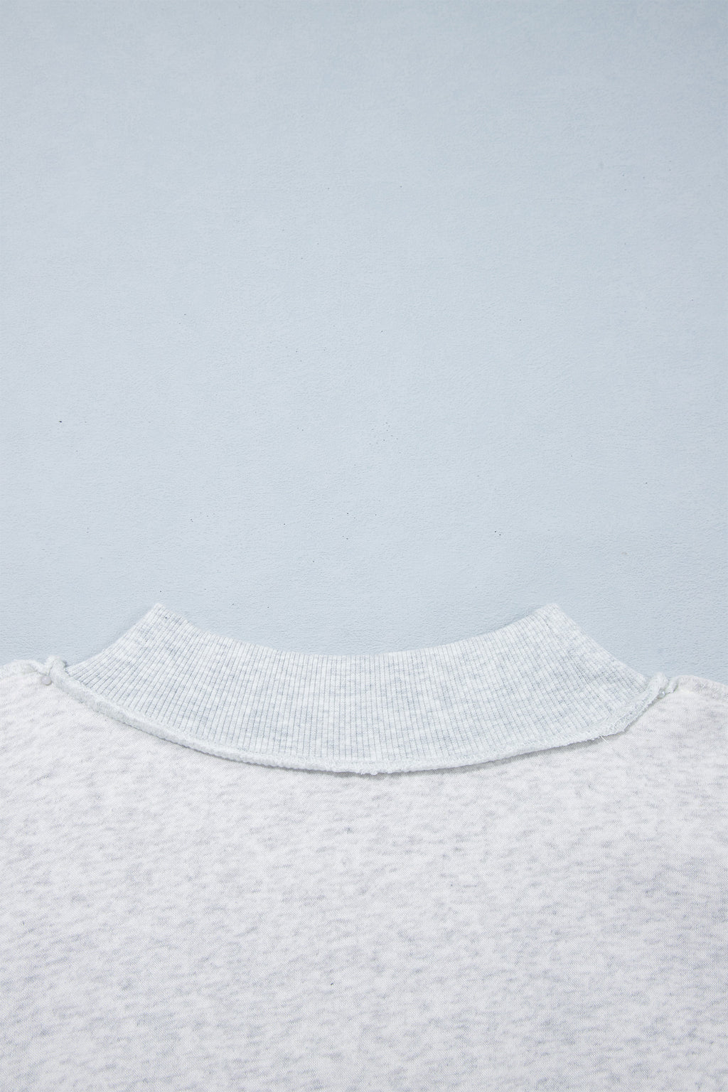Gray PRAY Polka Dot Embroidered Mock Neck Sweatshirt