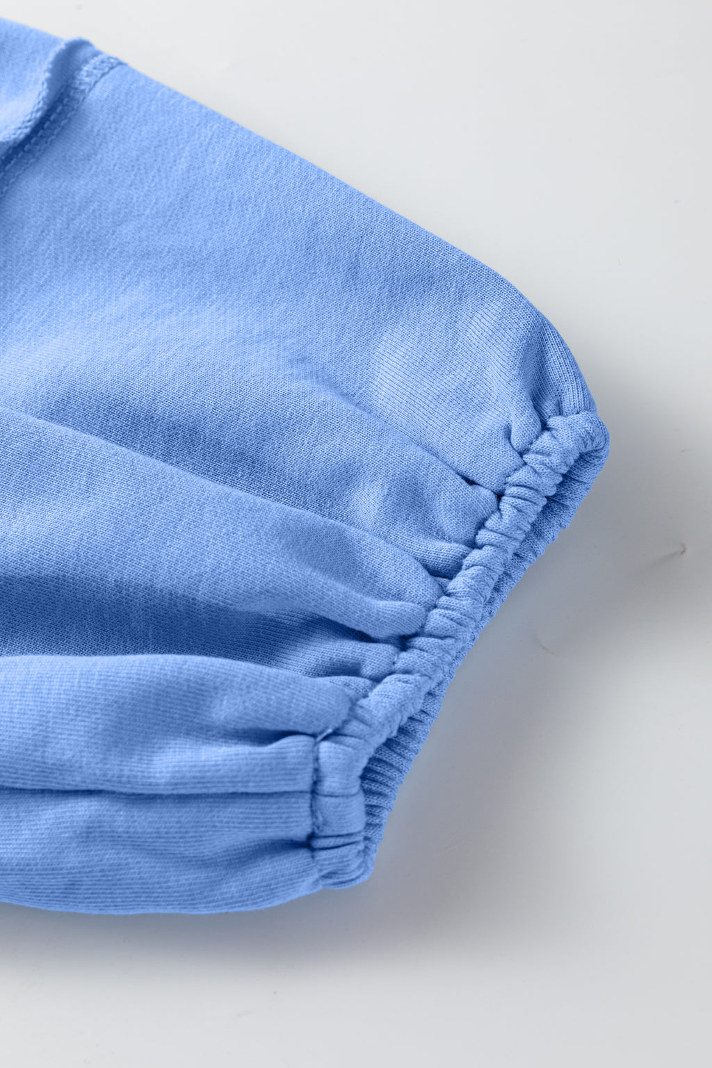Orchid Petal Solid Color Raw Seam Patchwork Baggy Sweatshirt