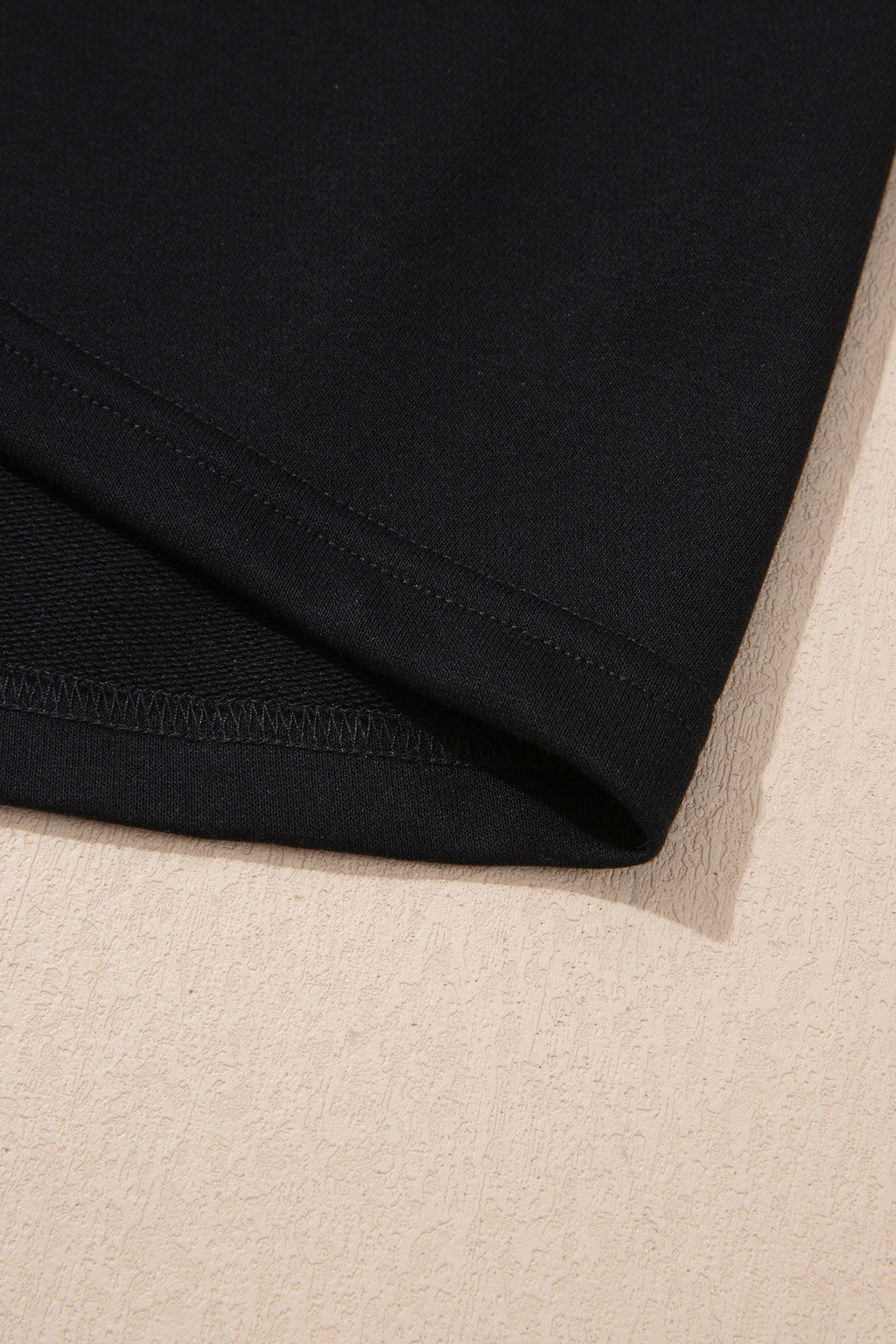 Black Solid V Neck Tunic Shift Long Sleeve Plus Size Blouse