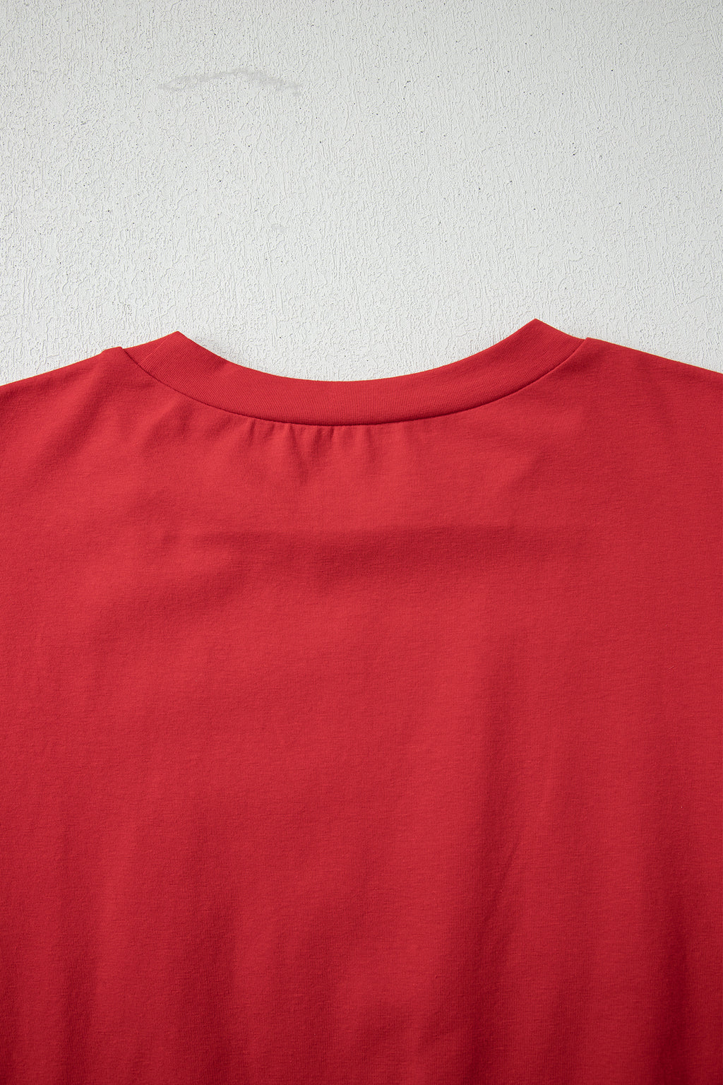 Fiery Red Stars Stripes Short Puff Sleeve Top