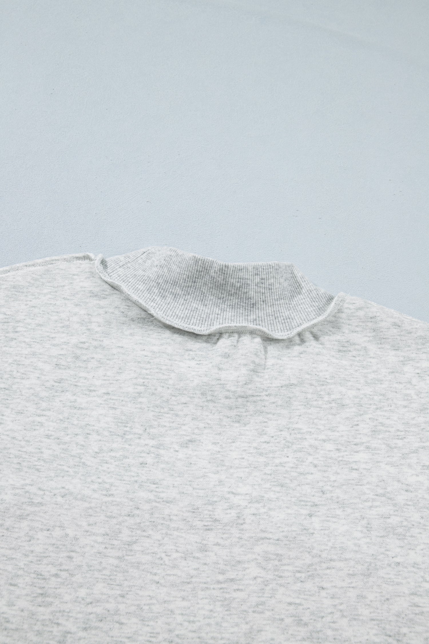 Light Grey TN TENNESSEE Double Printed Reversible Mock Neck Sweatshirt