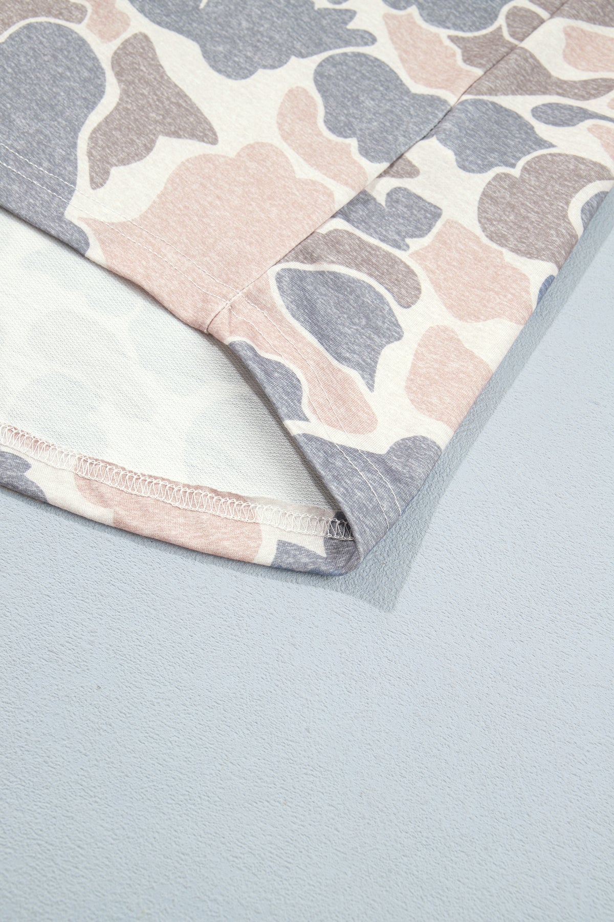Multicolour Casual Camouflage Button Down Tunic Shacket