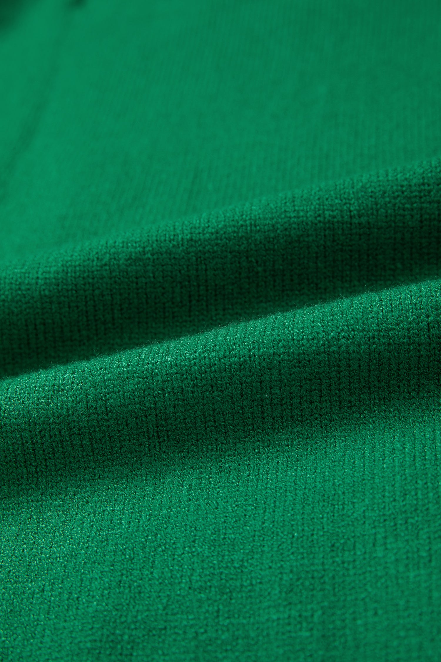 Bright Green Corded Horseshoes Ribbed Trim Mock Neck Short Sleeve Sweater