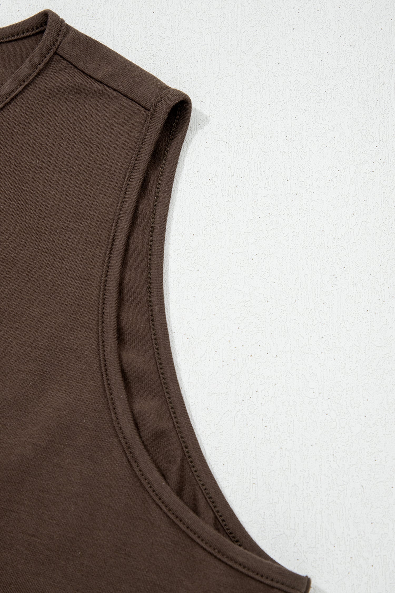 Coffee Plus Size Solid Color Bow Tie Peplum Tank Top