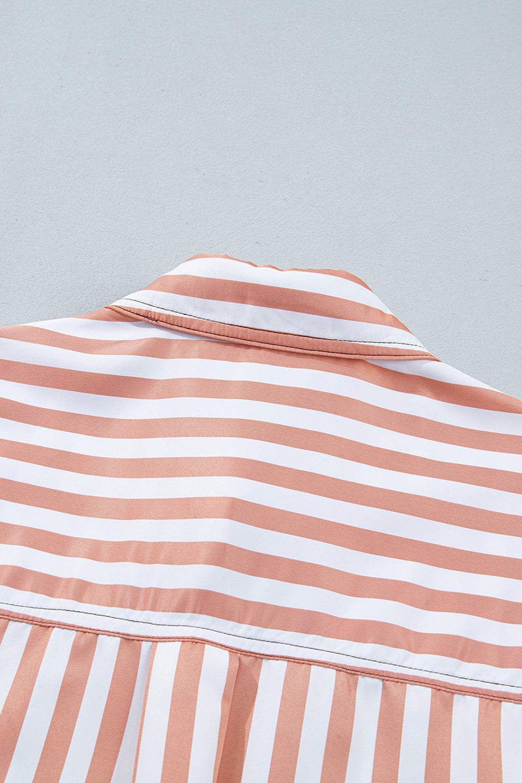 Brown Stripe Western Button Down Long Sleeve Casual Shirt
