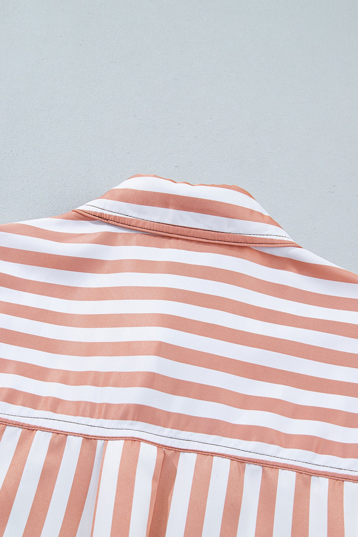 Brown Stripe Western Button Down Long Sleeve Casual Shirt