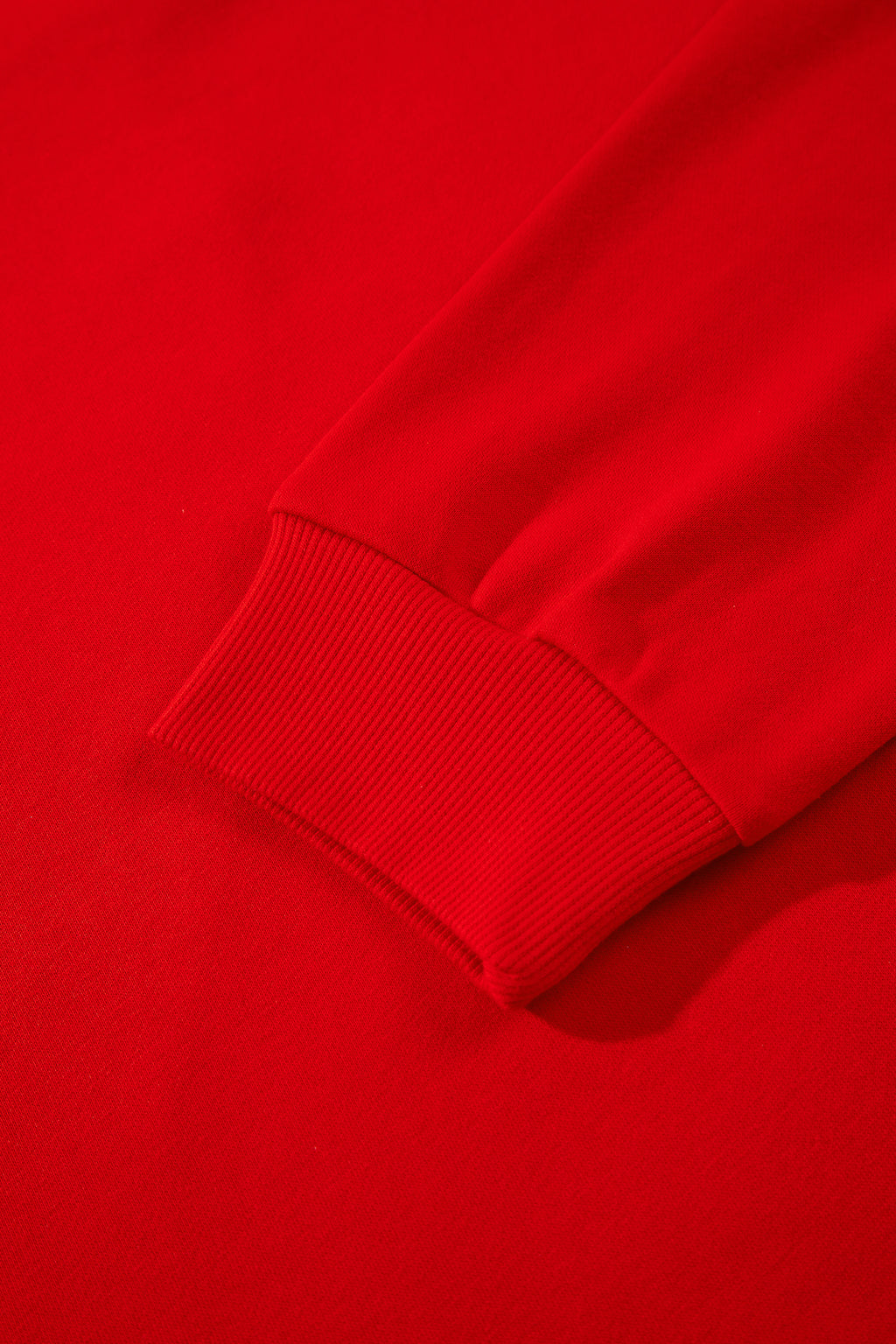Fiery Red Patch Embroidery Star Colorblock Plus Size Sweatshirt