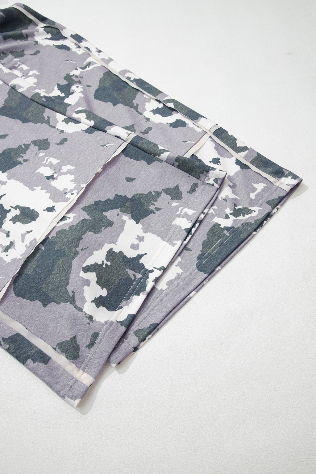 Brown Camo Drawstring Waist Patch Pocket Plus Size Pants