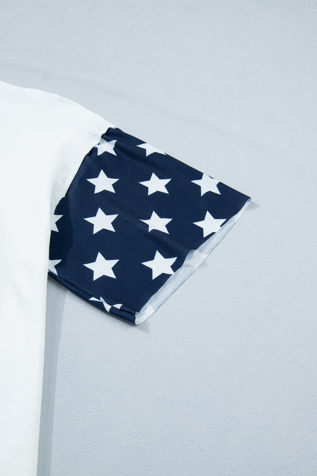 Jet Stream Flag Print USA Graphic Patchwork Casual Tee